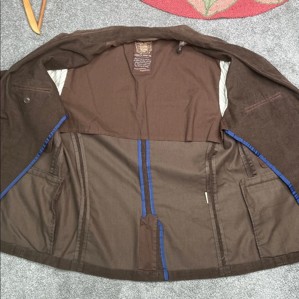 Brown Corduroy Sports Coat Elbow Patches Leather Buttons Size Medium